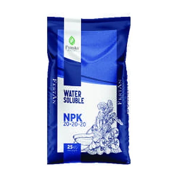 Water-soluble NPK 20-20-20 fertiliser bag
