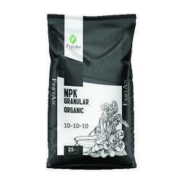 Organic-inorganic compound 10-10-10 fertiliser bag