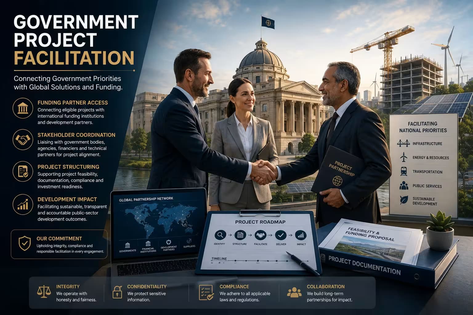 Government Project Facilitation and International Funding Coordination